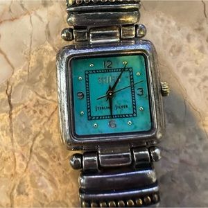 Ecclissi Turquoise Vintage Sterling Silver Watch